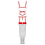 LIVCO CORSETTI FASHION - THIARA LC 20213 SET BODY + STRÜMPFE ROT S/M - Vanelion Paradise