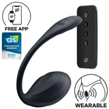 SATISFYER - RIBBED PETAL G POINT STIMULATOR FERNBEDIENUNG SCHWARZ KOSTENLOSE APP - Vanelion Paradise