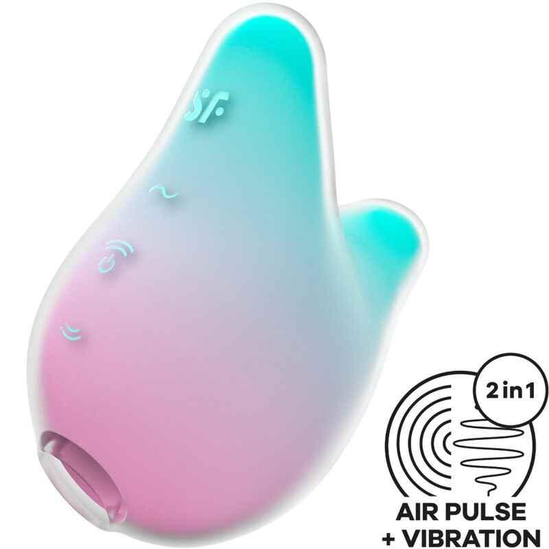 SATISFYER - MERMAID VIBES STIMULATOR & VIBRATOR MINT UND PINK - Vanelion Paradise