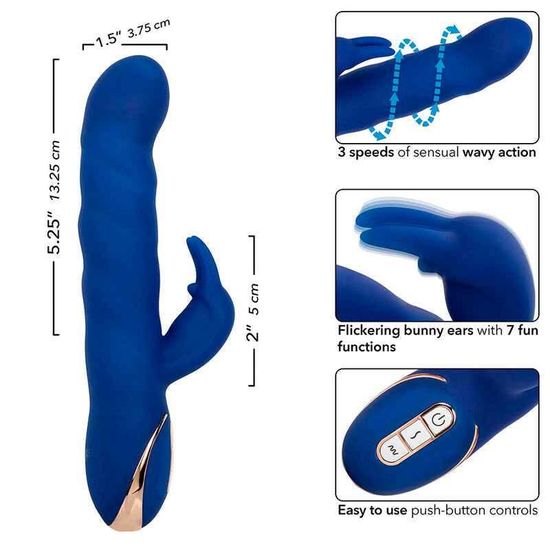 CALEXOTICS - JACK RABBIT VIBRATOR WELLENBEWEGUNG BLAU - Vanelion Paradise