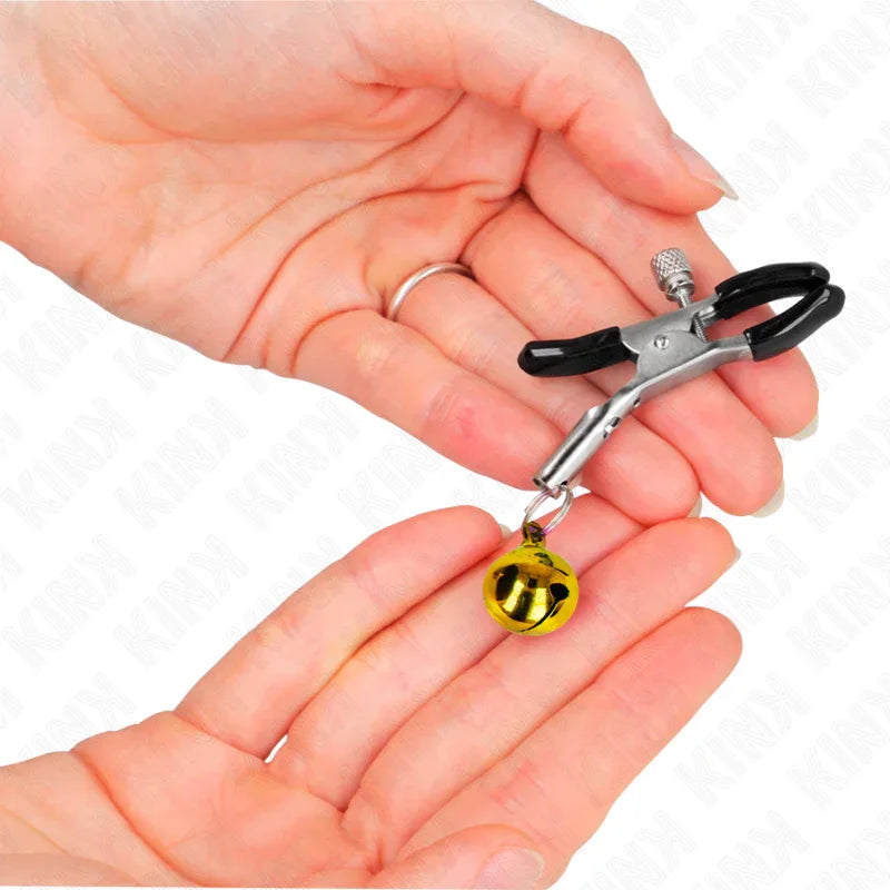 KINK - GOLDENE EINZELNE GLOCKEN-NIPPELNKLEMME 6 CM - Vanelion Paradise