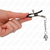 KINK - SILBERNE NIPPELKLEMMEN MIT GLOCKENANHÄNGER 6 CM - Vanelion Paradise