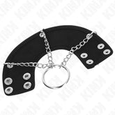 KINK - PENISRING 4 CM KETTE 7 CM METALL MIT LEDERGURTE - Vanelion Paradise
