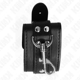 KINK - ABSCHLIEßBARE DUNGEON HANDGELENKSFESSELN SCHWARZ VERSTELLBAR 21-28 CM X 5,5 CM - Vanelion Paradise