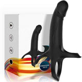 ARMONY Dildo mit Vibrator & Penisring – schwarz, vibrierend - Vanelion Paradise