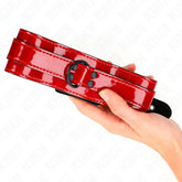 KINK - WEINROTE VERSTELLBARE HALSKETTE 37,5-49,5 CM X 5 CM - Vanelion Paradise