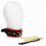 KINK - HALSKETTE MIT SCHWAMMKUNSTLEDERBAND MODELL 2 VERSTELLBAR 37-54 CM X 3 CM - Vanelion Paradise