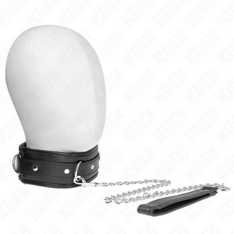 KINK - HALSKETTE MIT SCHWAMMKUNSTLEDERBAND MODELL 3 VERSTELLBAR 37-54 CM X 3 CM - Vanelion Paradise