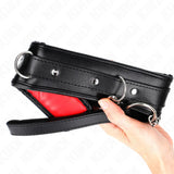 KINK - HALSKETTE MIT SCHWAMMKUNSTLEDERBAND MODELL 3 VERSTELLBAR 37-54 CM X 3 CM - Vanelion Paradise