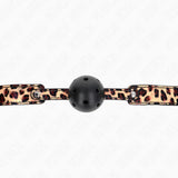 KINK - LEOPARD ATMUNGSAKTIVER BALL 4,5 CM GAG 65 x 2,5 CM - Vanelion Paradise