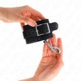 KINK - HANDGELENKFESSELN - EINZELNE NIETENREIHE SCHWARZ VERSTELLBAR 17-28 CM X 5 CM - Vanelion Paradise