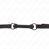 KINK - KNOCHENGAG MIT KUNSTLEDERGURT SCHWARZ VERSTELLBAR 41-57 CM - Vanelion Paradise