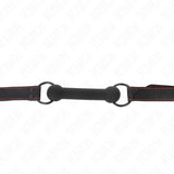 KINK - KNOCHENGAG MIT KUNSTLEDERGURT SCHWARZ VERSTELLBAR 41-57 CM - Vanelion Paradise