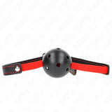 KINK - HOHLHARTER MUND 4,5 CM KNEBEL MIT ELASTISCHEM GÜRTEL 56 x 1,5 CM - Vanelion Paradise