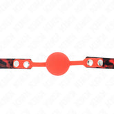 KINK - MODELL 2 SILIKONBALL 4 CM KNEBEL MIT SCHLOSS 60 x 2 CM - Vanelion Paradise