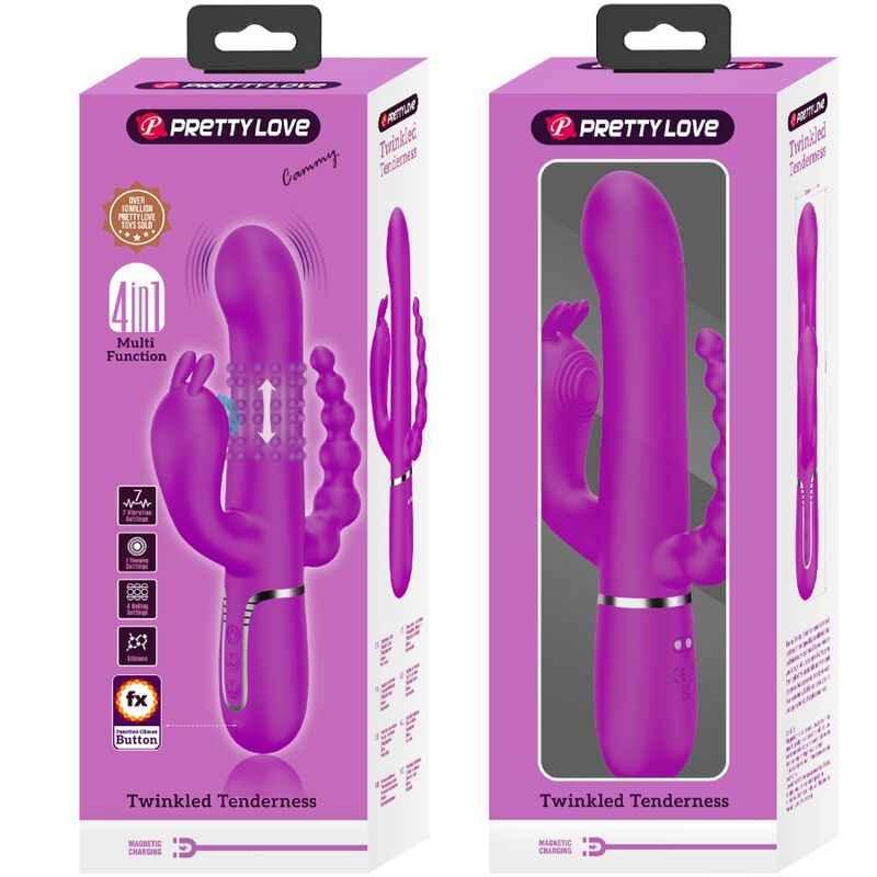 PRETTY LOVE - CAMMY TRIPLE VIBRATOR MULTIFUNKTION 4 IN 1 ROSA - Vanelion Paradise