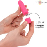 INTENSE - SYMONE USB WIEDERAUFLADBARER VIBRIERENDER BULLET 8 VIBRATIONEN ROSA 10 X 2,2 CM - Vanelion Paradise