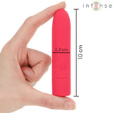 INTENSE - SYMONE USB WIEDERAUFLADBARER VIBRIERENDER BULLET 8 VIBRATIONEN ROT 10 X 2,2 CM - Vanelion Paradise