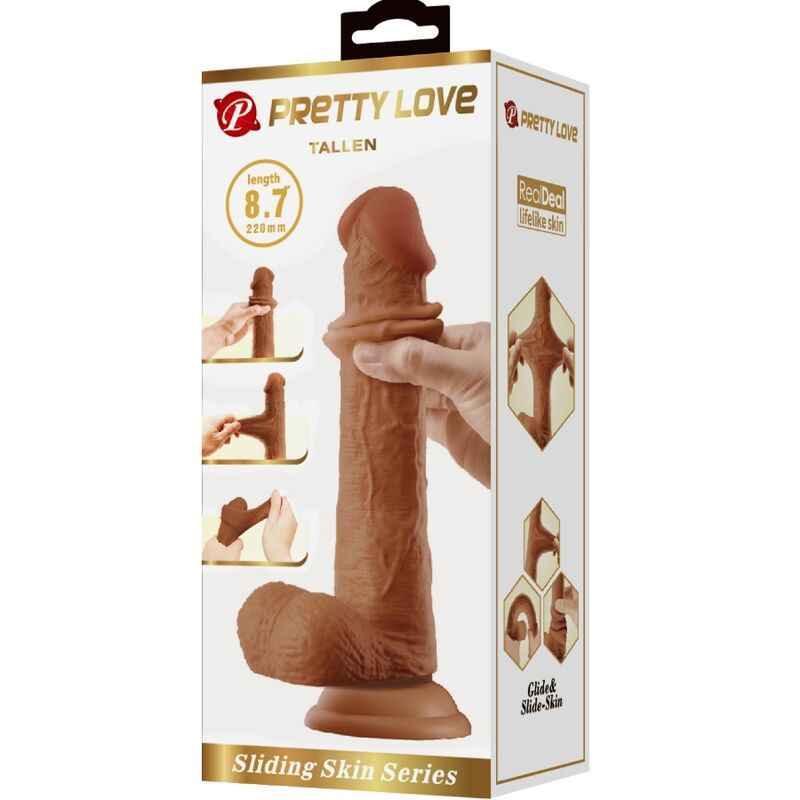 PRETTY LOVE - GROSSER REALISTISCHER DILDO 22 CM BRAUN - Vanelion Paradise