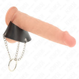 KINK - PENISRING 4 CM KETTE 7 CM METALL MIT LEDERGURTE - Vanelion Paradise