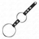 KINK - DOPPELTER PENISRING 3,8 CM BIS 5 CM DURCH LEDER VERBUNDEN - Vanelion Paradise