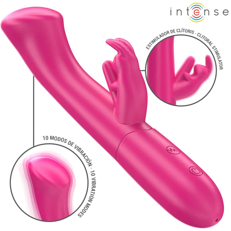 INTENSE - JULIETA RABBIT VIBRATOR 18,6 CM 10 VIBRATIONEN ROSA - Vanelion Paradise