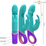INTENSE - MONICA RABBIT VIBRATOR MIT ROTIERENDEM G-SPOT-STIMULATOR BLAU - Vanelion Paradise