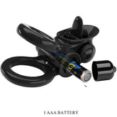 PRETTY LOVE - PASSIONATE RING DOPPELTER VIBRATIONSRING + KLITORIS-STIMULATOR SCHWARZ - Vanelion Paradise