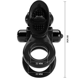 PRETTY LOVE - PASSIONATE RING DOPPELTER VIBRATIONSRING + KLITORIS-STIMULATOR SCHWARZ - Vanelion Paradise