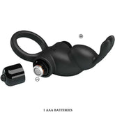 PRETTY LOVE - VIBRATIONSRING + RABBIT-KLITORIS-STIMULATOR 10 VIBRATIONEN SCHWARZ - Vanelion Paradise