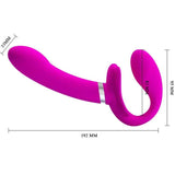 PRETTY LOVE - VALERIE DOPPEL-STRAP-ON-VIBRATOR 12 VIBRATIONEN LILA - Vanelion Paradise
