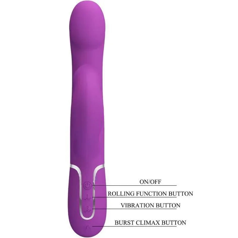 PRETTY LOVE - 4 IN 1 MULTIFUNKTIONSVIBRATOR & STIMULATOR LILA - Vanelion Paradise