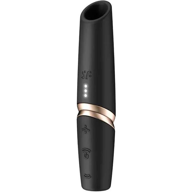 SATISFYER - PERFECT KISS WAVE KLITORIS-STIMULATOR SCHWARZ / GOLD - Vanelion Paradise