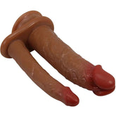 PRETTY LOVE - HULBERT DOPPELTER REALISTISCHER DILDO MIT VIBRATION MULATO - Vanelion Paradise
