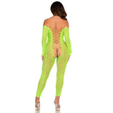 LEG AVENUE - BODYSTOCKING MIT OHNE SCHRITT EXOTIC SNAKE LACE NEONGRÜN - Vanelion Paradise