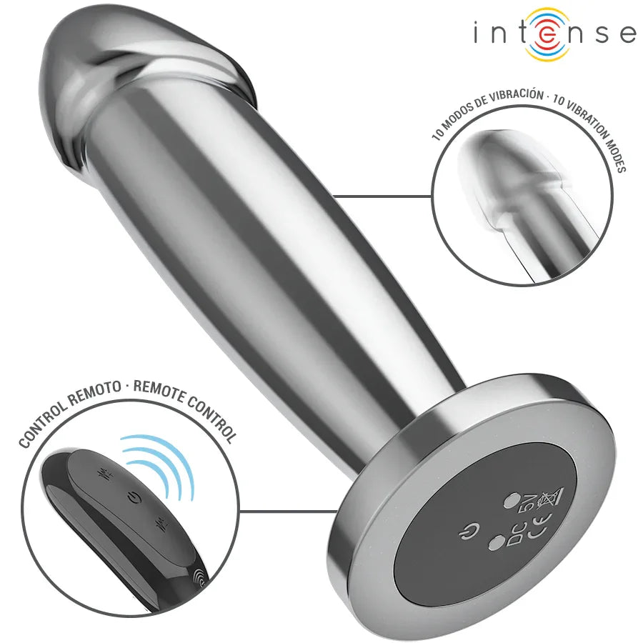 INTENSE - ANAL PLUG 10 VIBRATIONEN METALLDILDO MIT FERNBEDIENUNG M - Vanelion Paradise