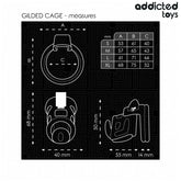 ADDICTED TOYS LOCKED - GILDEN CAGE PENISKÄFIG 8,5 CM - Vanelion Paradise