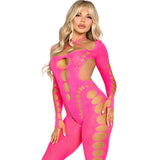 LEG AVENUE - ROSA BODYSTOCKING MIT OFFENEM RÜCKEN, EINHEITSGRÖSSE - Vanelion Paradise