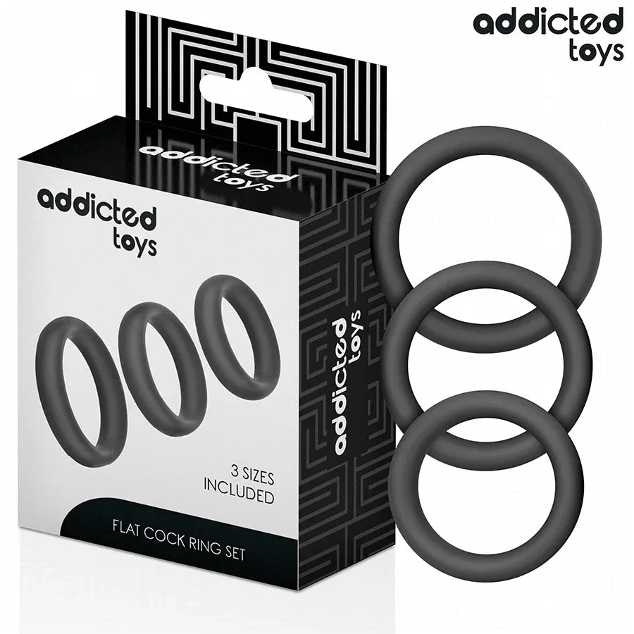 ADDICTED TOYS - SET AUS FLACHEN SILIKONRINGEN - Vanelion Paradise