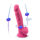 SILEXD - MODELL 1 REALISTISCHER PENIS PREMIUM-SILIKON SILEXPAN FLUORESZIERENDES ROSA 17,5 CM - Vanelion Paradise