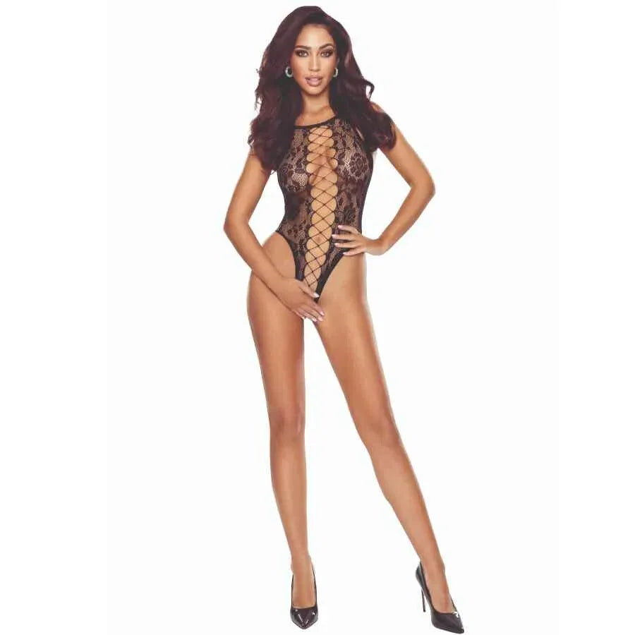 PASSION - BS112 SCHWARZER SPITZEN-Bodystocking - Vanelion Paradise