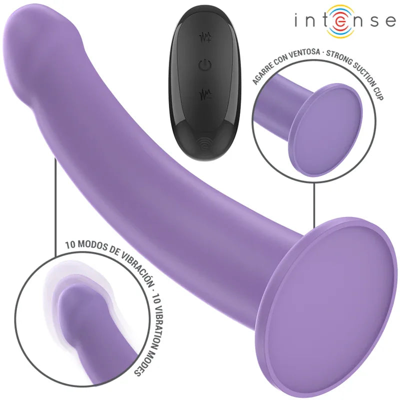 INTENSE - EDDIE VIBRATOR 17,5 CM 10 VIBRATIONEN LILA FERNBEDIENUNG - Vanelion Paradise