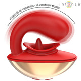 INTENSE - MARIAH VIBRATOR & STIMULATOR IN U-FORM 10 VIBRATIONEN ROT - Vanelion Paradise