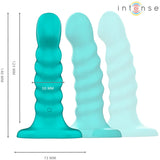 INTENSE - BUFFY VIBRATOR GRÖSSE S SPIRALE DESIGN 10 VIBRATIONEN BLAU FERNBEDIENUNG - Vanelion Paradise