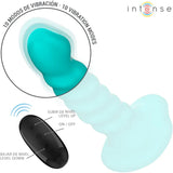 INTENSE - BUFFY VIBRATOR GRÖSSE S SPIRALE DESIGN 10 VIBRATIONEN BLAU FERNBEDIENUNG - Vanelion Paradise