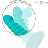 INTENSE - BUFFY VIBRATOR GRÖSSE S SPIRALE DESIGN 10 VIBRATIONEN BLAU FERNBEDIENUNG - Vanelion Paradise