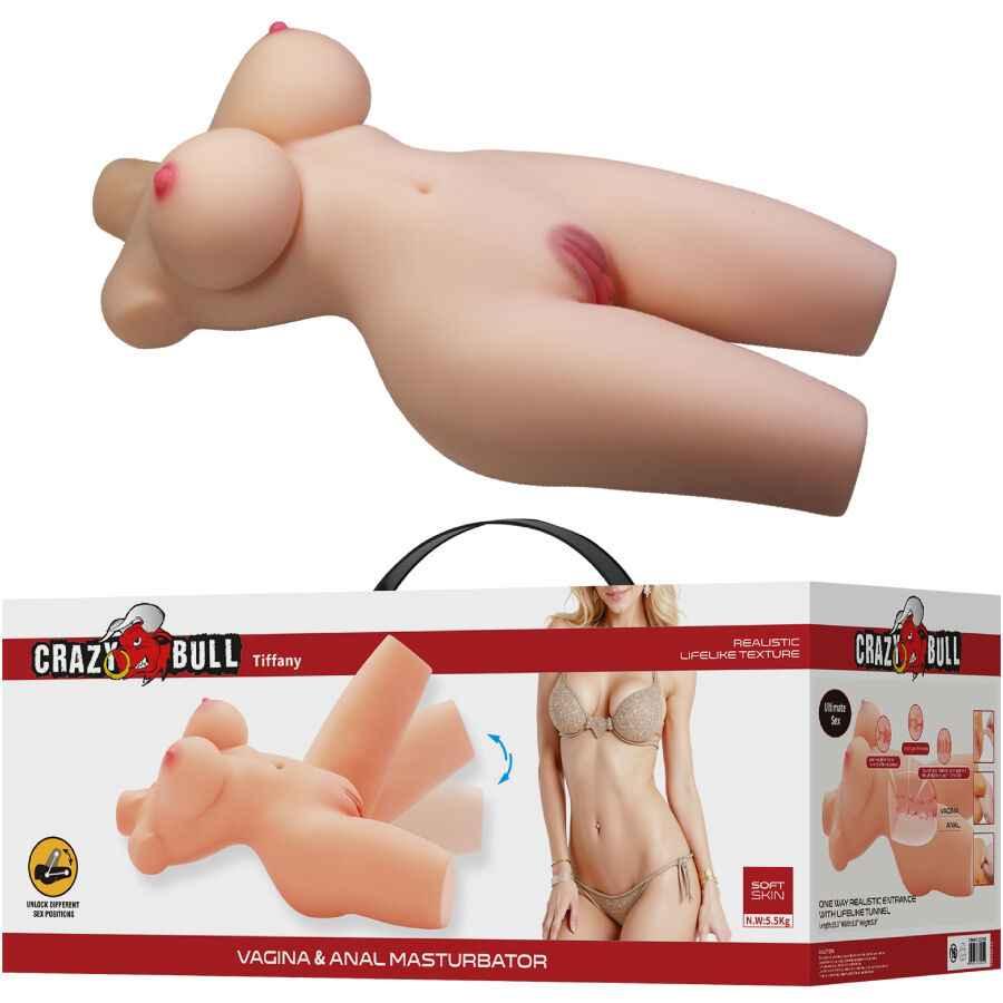 CRAZY BULL - TIFFANY REALISTISCHER WEIBLICHER TORSO VAGINA UND ANAL 5,5 KG - Vanelion Paradise