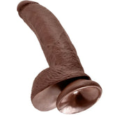 KING COCK - 9 DILDO BRAUN MIT EIER 22.9 CM - Vanelion Paradise