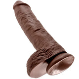KING COCK - 10 DILDO BRAUN MIT EIER 25.4 CM - Vanelion Paradise