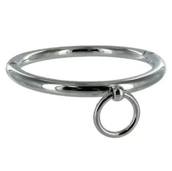 METAL HARD - BDSM-HALSKETTE MIT RING 18CM - Vanelion Paradise